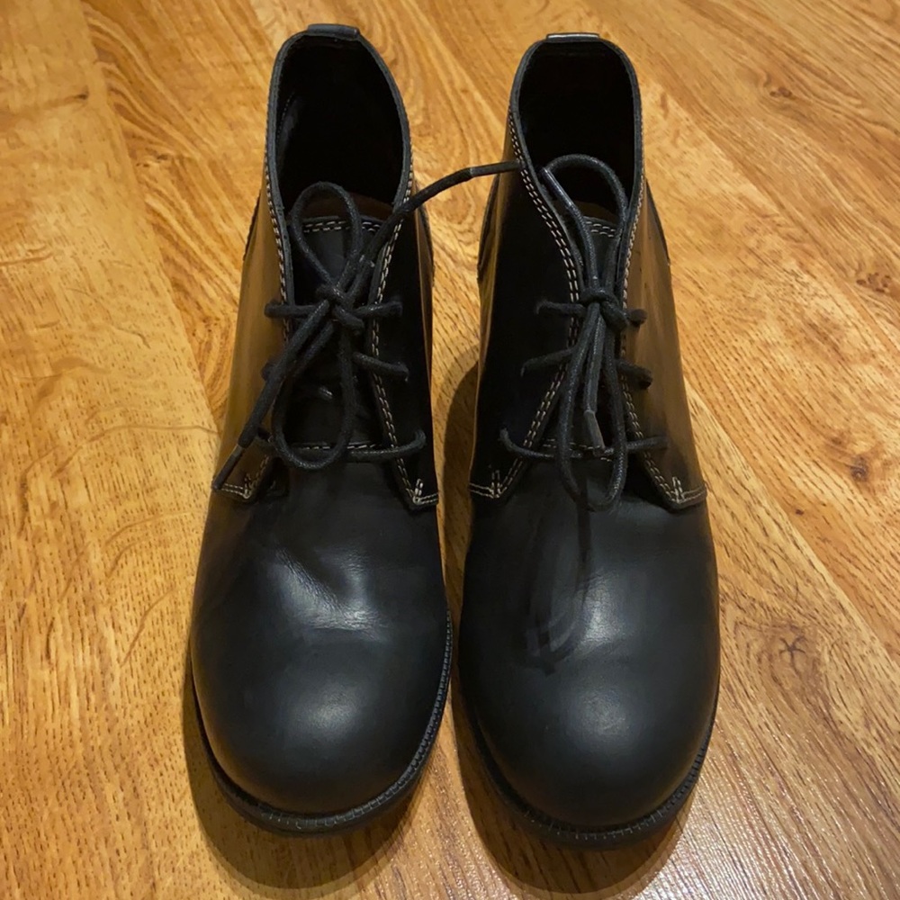 Clarks leather booties